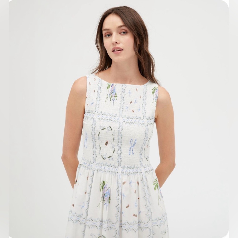 The Cosima Nap Dress, White patchwork floral - Picture 4 of 7